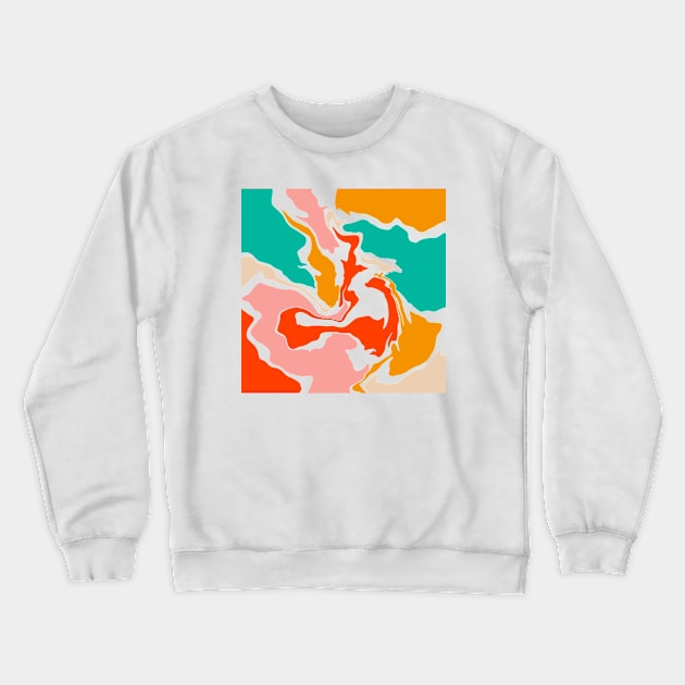 Warm abstract marble 2.0 Crewneck Sweatshirt by THESOLOBOYY
